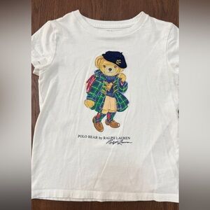 Polo by Ralph Lauren White Kids Shirt with Bear Design